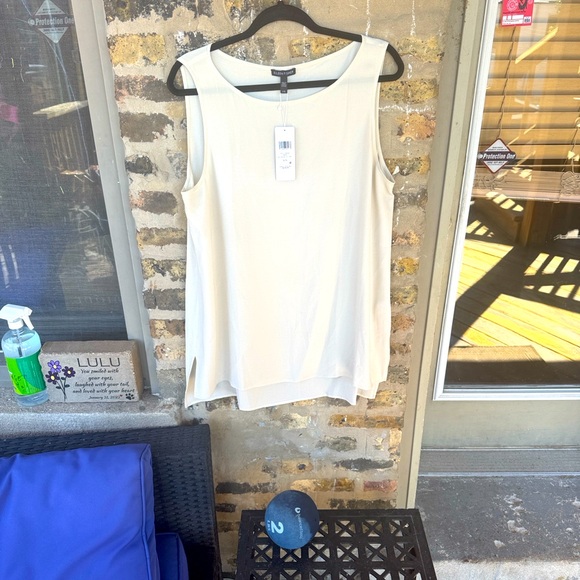 Eileen Fisher Cream Tank Top - Picture 1 of 3